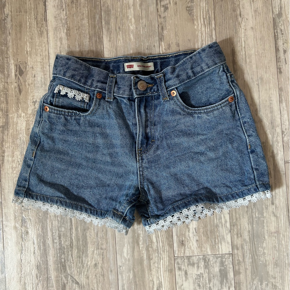Levi's Girls Jean Shorts with Lace Trim